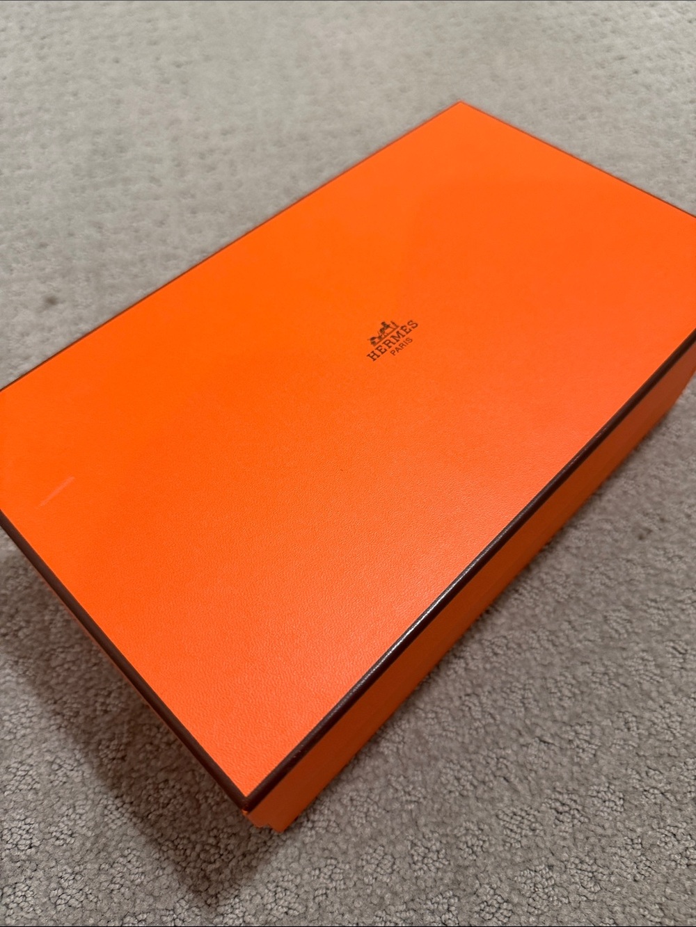 Hermes empty shoe box Authentic Orange